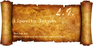 Lipovits István névjegykártya
